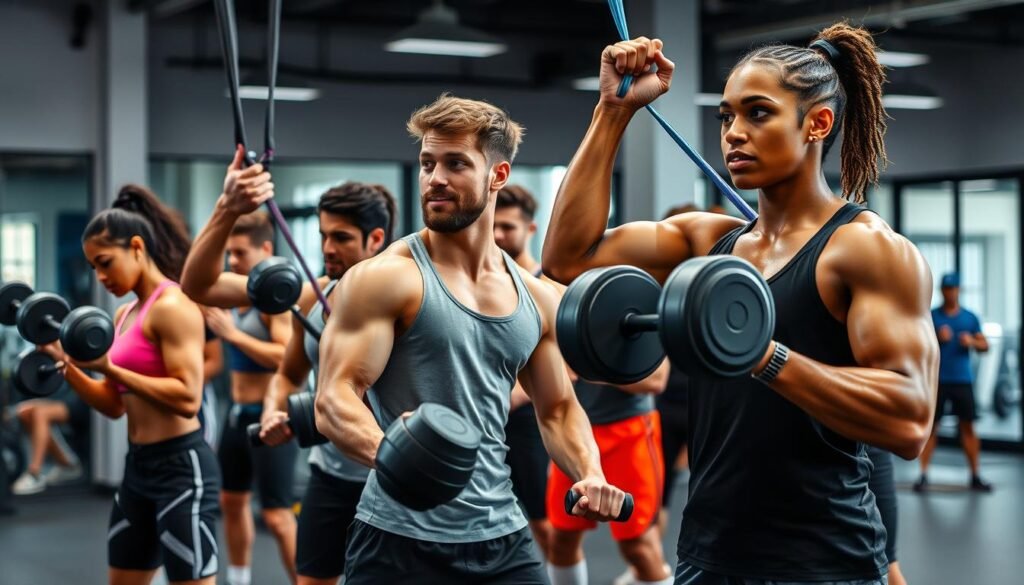 gaining muscle through resistance training