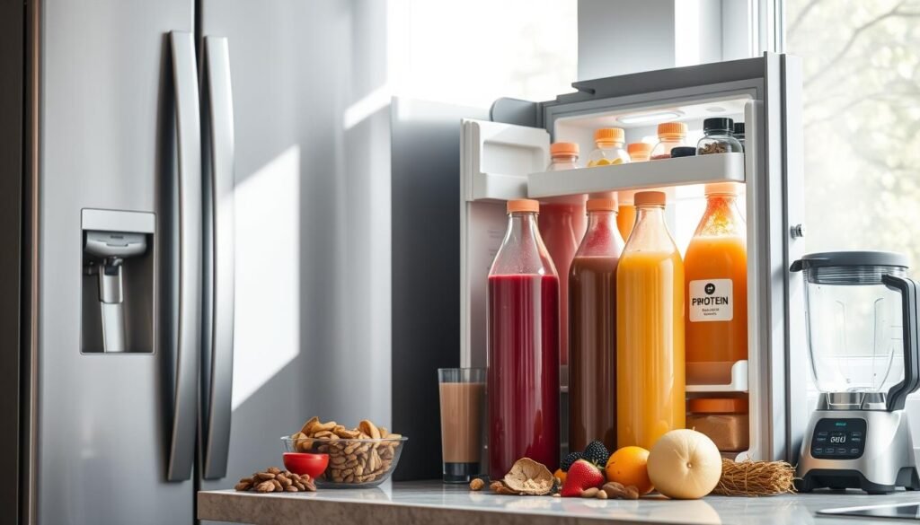 storing protein shakes